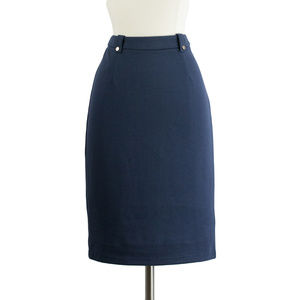 Sugarhill London Navy Blue Stretch Ponte Knit Pencil Skirt, Sz 6 NWT Retro